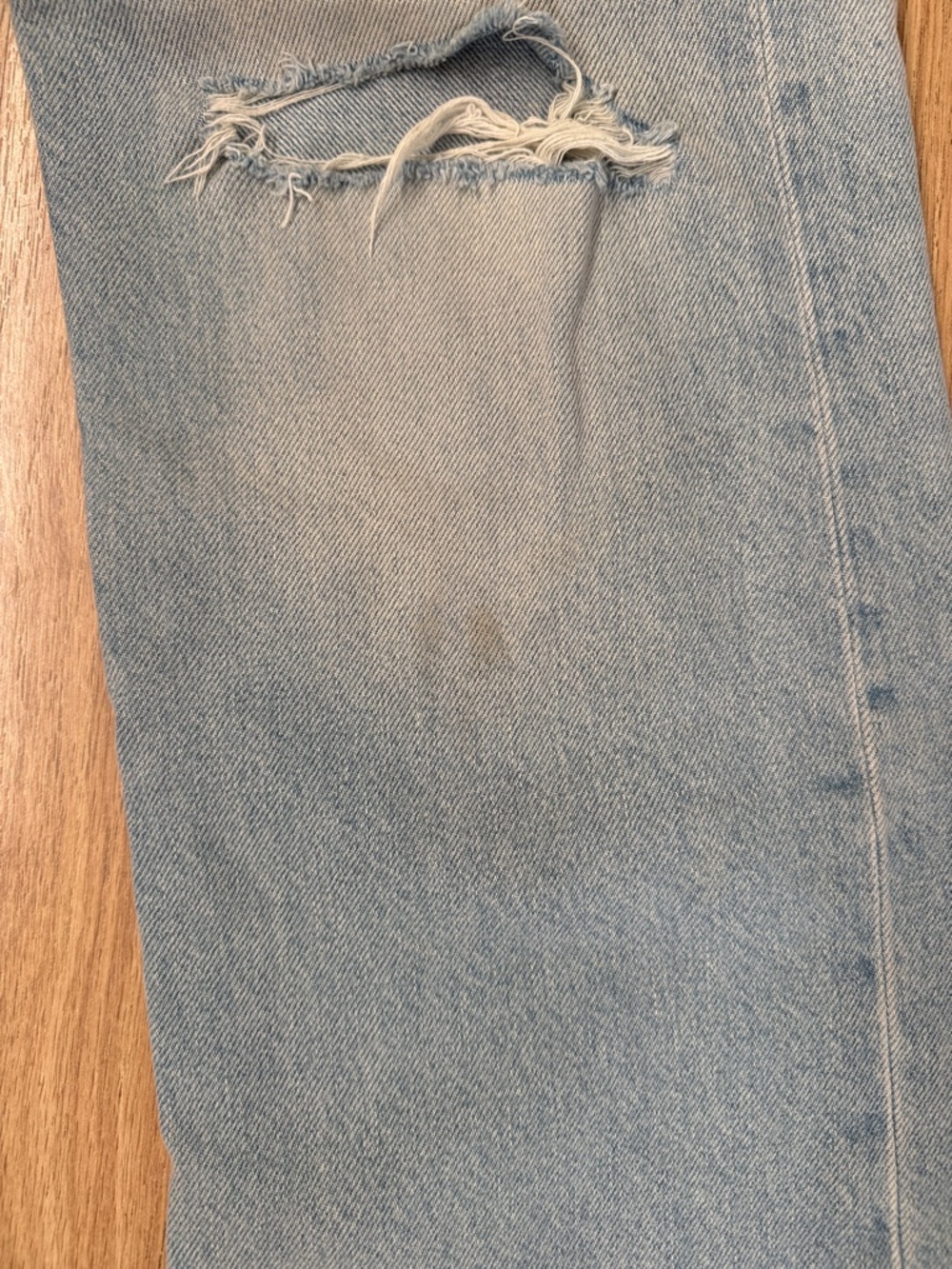 Zara Light Blue Distressed Women's Jeans - Picture 2 of 5